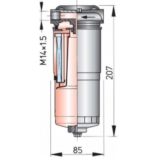 Vetus WS180 su ayırıcı/yakıt filtresi