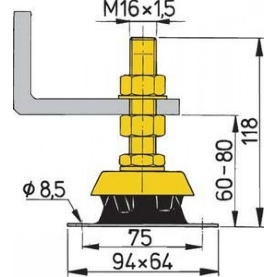 Vetus esnek motor takozu