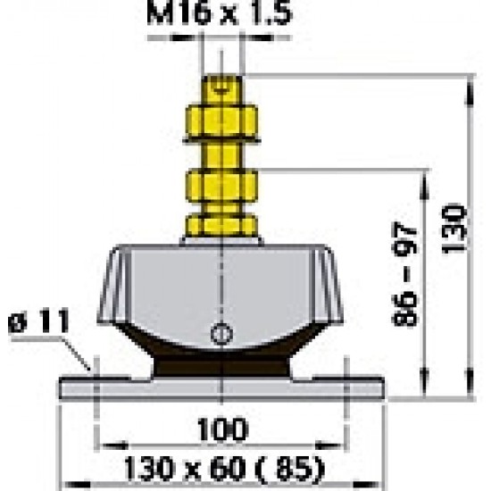 Vetus esnek motor takozu