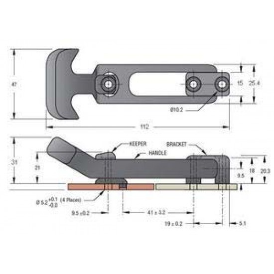 Southco Marine F7 gergili kilit